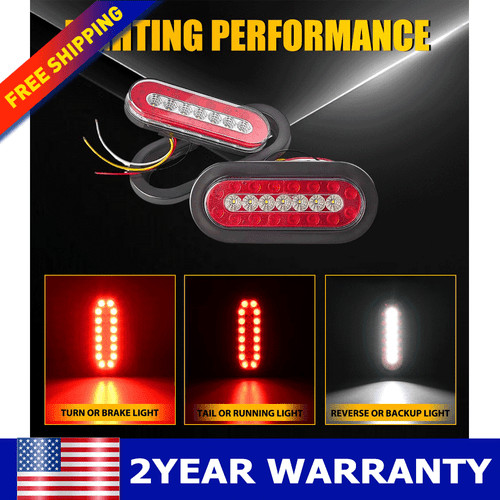 2pcs inch oval led - 6-inch,