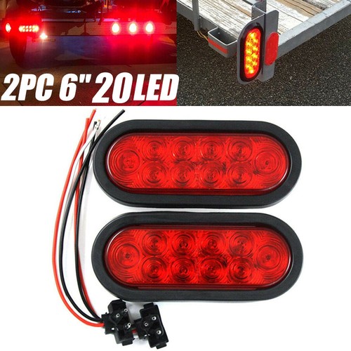 Red oval led trailer truck - led,